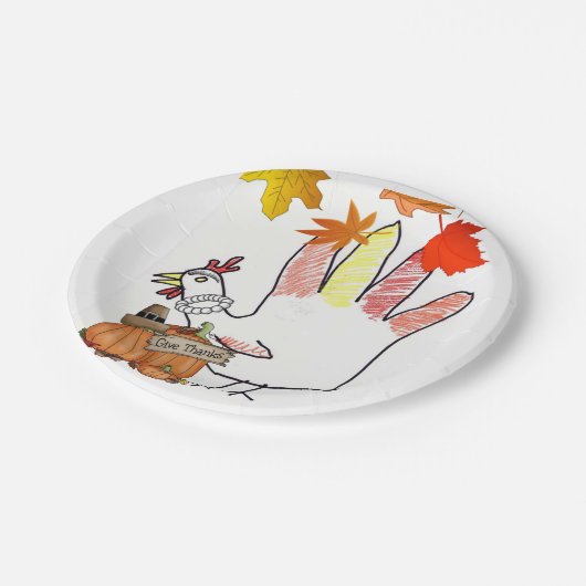 Assiettes En Carton Plaques de papier Thanksgiving (Angle)