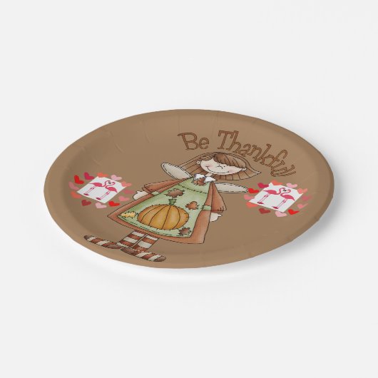 Assiettes En Carton Plaques de papier Thanksgiving (Angle)