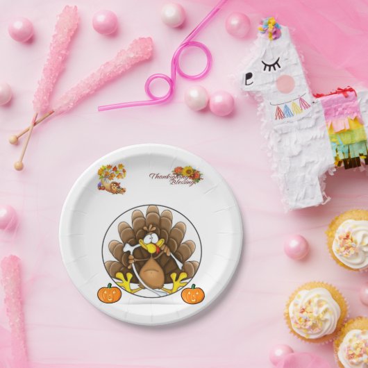 Assiettes En Carton Plaques de papier Thanksgiving (Fête)