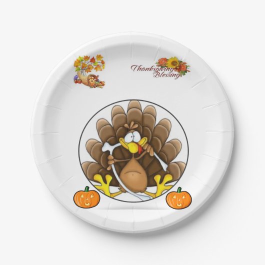 Assiettes En Carton Plaques de papier Thanksgiving (Devant)