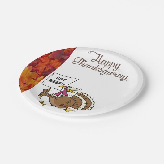 Assiettes En Carton Plaques de papier Thanksgiving (Angle)