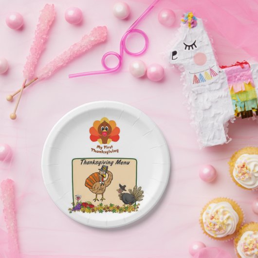 Assiettes En Carton Plaques de papier Thanksgiving (Fête)