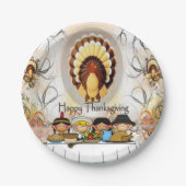 Assiettes En Carton Plaques de papier Thanksgiving (Devant)