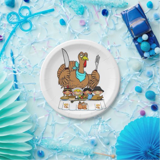 Assiettes En Carton Plaques de papier Thanksgiving (Fête)