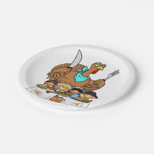 Assiettes En Carton Plaques de papier Thanksgiving (Angle)