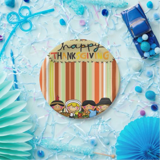 Assiettes En Carton Plaques de papier Thanksgiving (Fête)