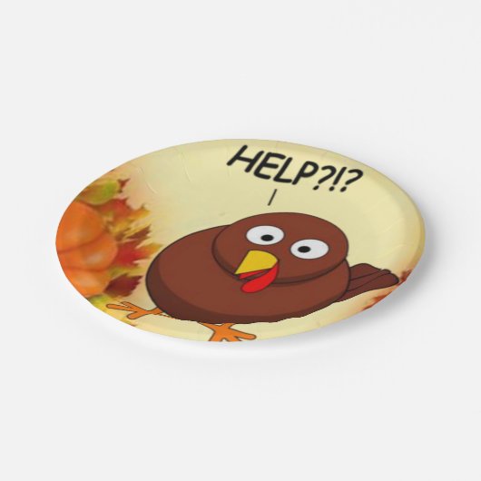 Assiettes En Carton Plaques de papier Thanksgiving (Angle)