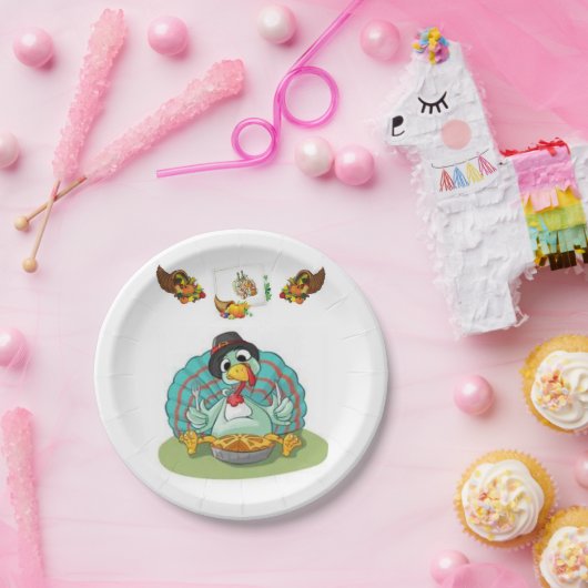 Assiettes En Carton Plaques de papier Thanksgiving (Fête)