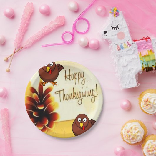 Assiettes En Carton Plaques de papier Thanksgiving (Fête)