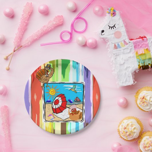 Assiettes En Carton Plaques de papier Thanksgiving (Fête)