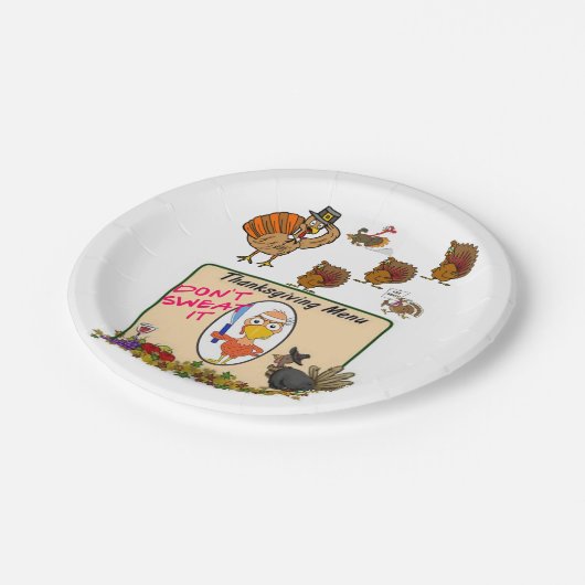 Assiettes En Carton Plaques de papier Thanksgiving (Angle)