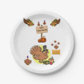Assiettes En Carton Plaques de papier Thanksgiving (Devant)