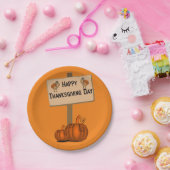 Assiettes En Carton Plaques de papier Thanksgiving (Fête)