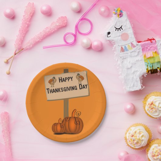 Assiettes En Carton Plaques de papier Thanksgiving (Fête)