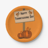 Assiettes En Carton Plaques de papier Thanksgiving (Devant)