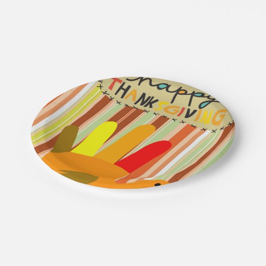 Assiettes En Carton Plaques de papier Thanksgiving (Angle)