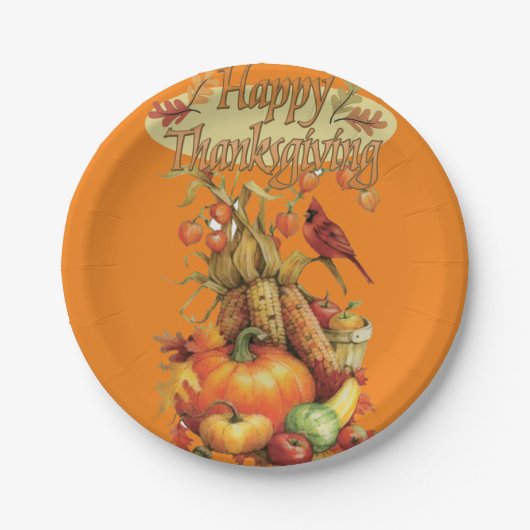 Assiettes En Carton Plaques de papier Thanksgiving (Devant)