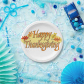 Assiettes En Carton Plaques de papier Thanksgiving (Fête)