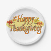 Assiettes En Carton Plaques de papier Thanksgiving (Devant)