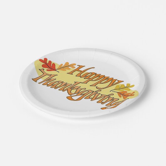 Assiettes En Carton Plaques de papier Thanksgiving (Angle)