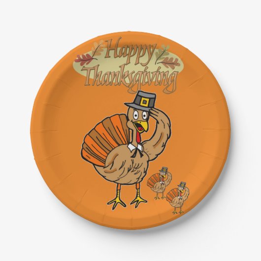 Assiettes En Carton Plaques de papier Thanksgiving (Devant)