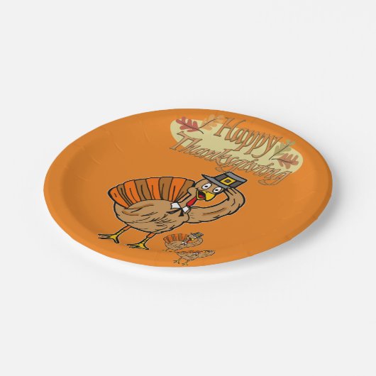 Assiettes En Carton Plaques de papier Thanksgiving (Angle)