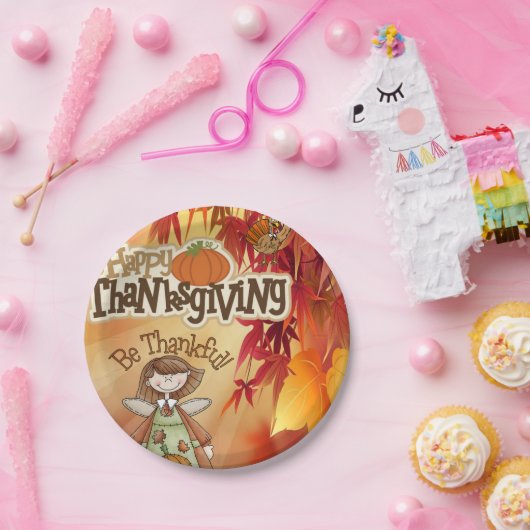 Assiettes En Carton Plaques de papier Thanksgiving (Fête)