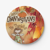 Assiettes En Carton Plaques de papier Thanksgiving (Devant)