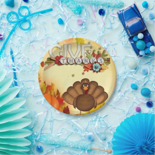 Assiettes En Carton Plaques de papier Thanksgiving (Fête)