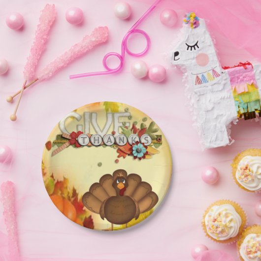 Assiettes En Carton Plaques de papier Thanksgiving (Fête)