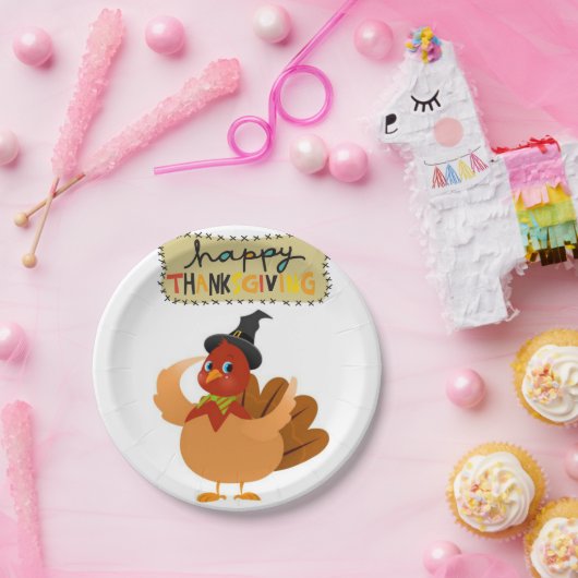 Assiettes En Carton Plaques de papier Thanksgiving (Fête)