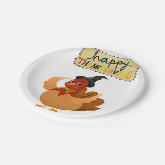 Assiettes En Carton Plaques de papier Thanksgiving (Angle)