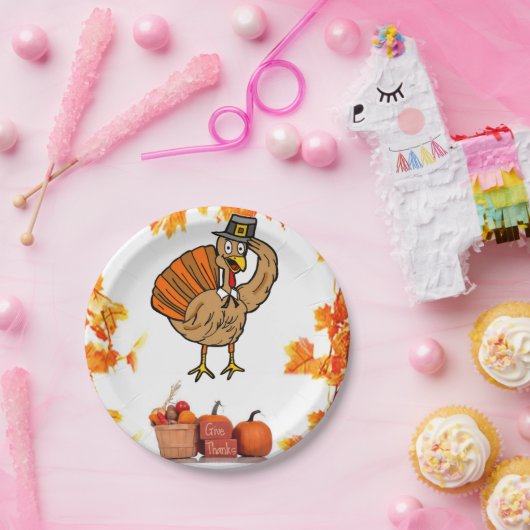 Assiettes En Carton Plaques de papier Thanksgiving (Fête)