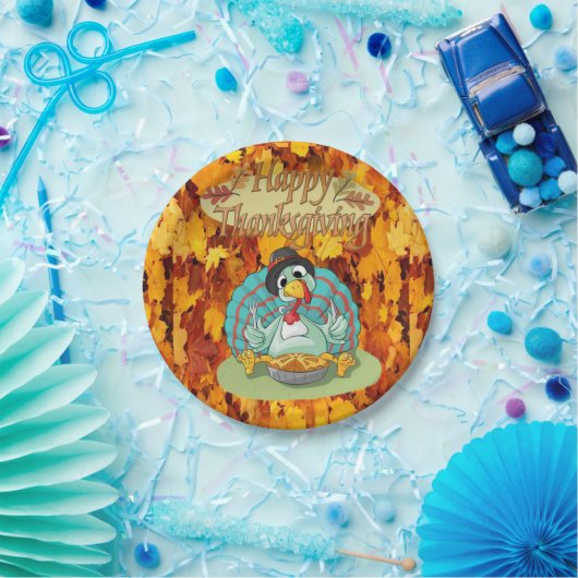 Assiettes En Carton Plaques de papier Thanksgiving (Fête)