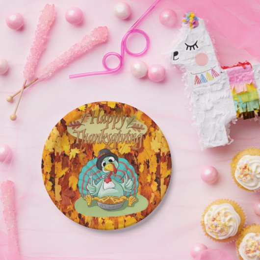 Assiettes En Carton Plaques de papier Thanksgiving (Fête)