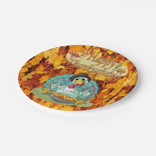 Assiettes En Carton Plaques de papier Thanksgiving (Angle)