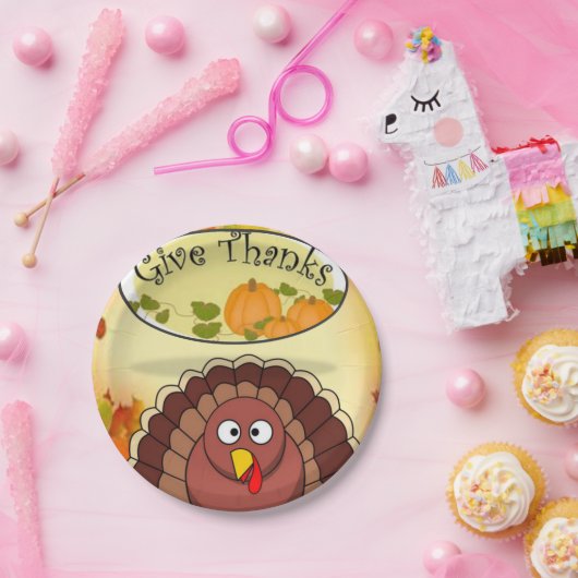 Assiettes En Carton Plaques de papier Thanksgiving (Fête)