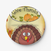 Assiettes En Carton Plaques de papier Thanksgiving (Devant)