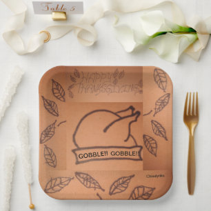 Assiettes En Carton Plaques de papier Thanksgiving
