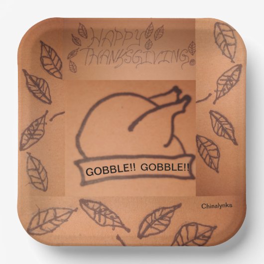 Assiettes En Carton Plaques de papier Thanksgiving (Recto)
