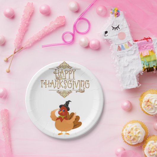 Assiettes En Carton Plaques de papier Thanksgiving (Fête)