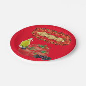 Assiettes En Carton Plaques de papier, tomate Ketchup Pain Olives (Angle)