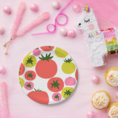 Assiettes En Carton Plaques de papier tomate mignonne (Fête)