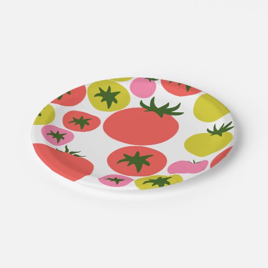 Assiettes En Carton Plaques de papier tomate mignonne (Angle)