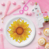 Assiettes En Carton Plaques de papier-tournesol (Fête)
