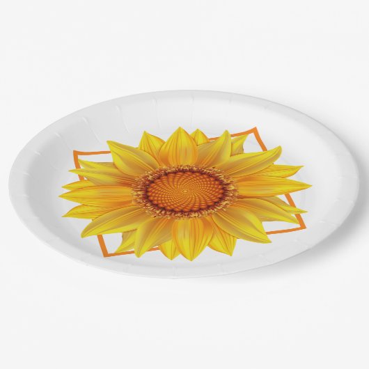 Assiettes En Carton Plaques de papier-tournesol (Angle)