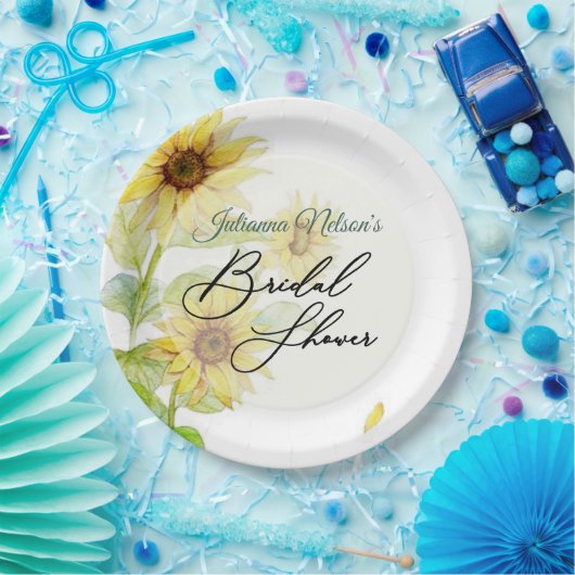 Assiettes En Carton Plaques de papier tournesol (Fête)