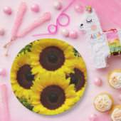 Assiettes En Carton Plaques de papier tournesol (Fête)