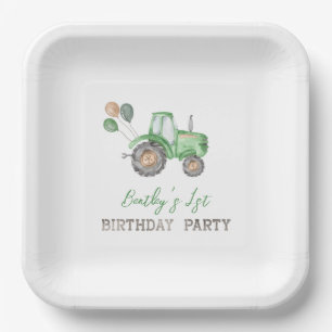 Assiettes En Carton Plaques de papier tracteur Plaques d'anniversair