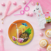 Assiettes En Carton Plaques de papier Tropical Drink (Fête)